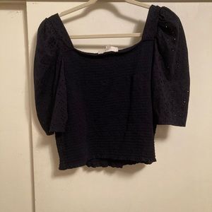 Loft Navy blue crop top